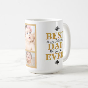 Coola White Guld Best Pappa One Fars dag Photo Kaffemugg