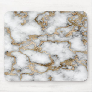 Coola White Guld Marble Struktur Musmatta
