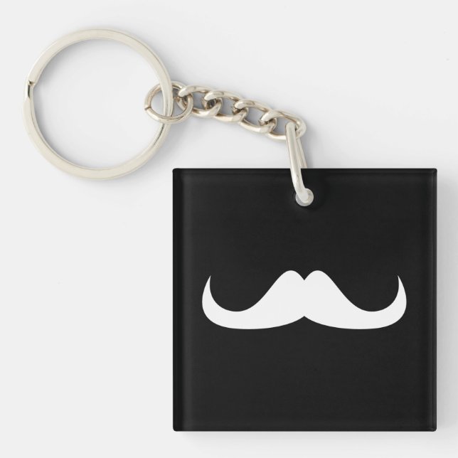 Coola White Handlebar mustache på Black (Framsidan)