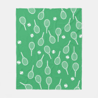 Coola White Retro Tennis Racquets Mönster Grönt