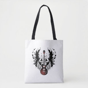Coola Winged Guitar Rock musik Rockabilly Musician Tygkasse