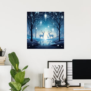 Coola Winter hjort älskare Poster