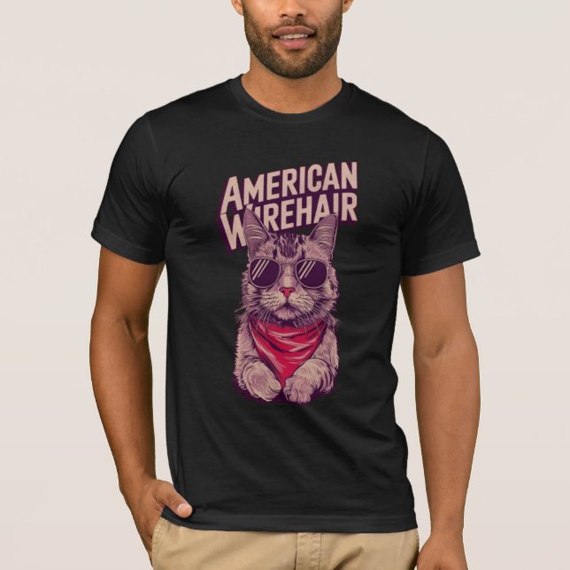 Coola Wirehair Cat T Shirt (Framsida)