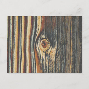 Coola Wood Grain Knot Struktur Vykort