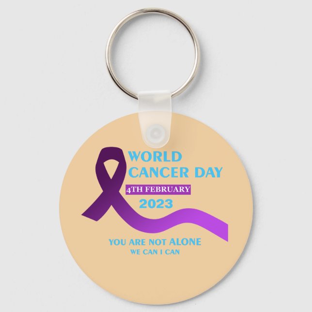 Coola World Cancer Day | Du är inte Ensam offerter Nyckelring (Framsida)