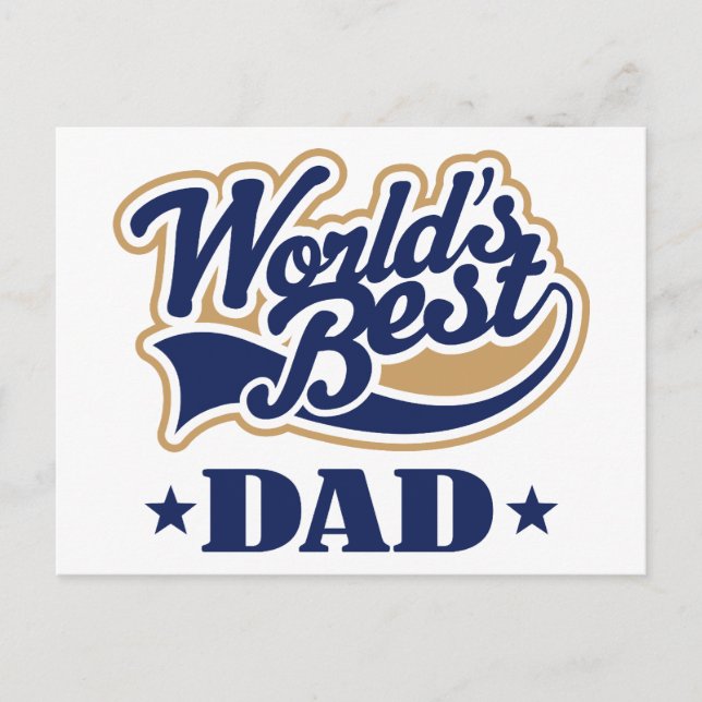 Coola World's Best Pappa Gift Vykort (Framsida)