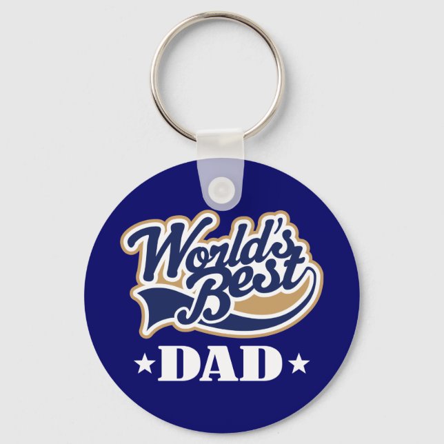 Coola World's Best Pappa Keychain Gift Nyckelring (Framsida)