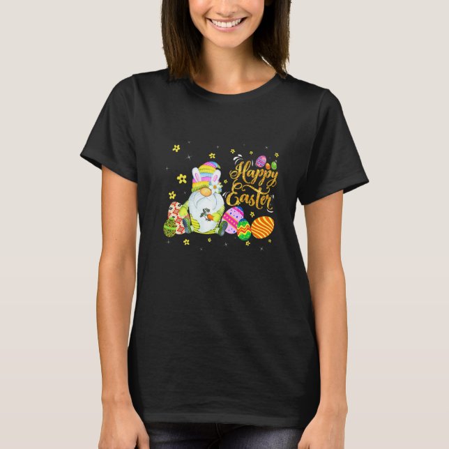 Coola X001d Bunny Gnome Rabbit Eggs Hunting Lyckli T Shirt (Framsida)