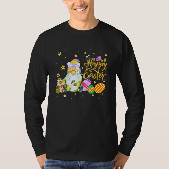 Coola X001d Bunny Gnome Rabbit Eggs Hunting Lyckli T Shirt (Framsida)