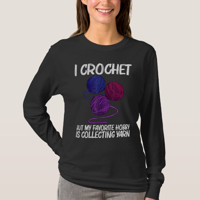 Coola Yarn För manar Women Crocheter Sticka Knitti T Shirt (Framsida)