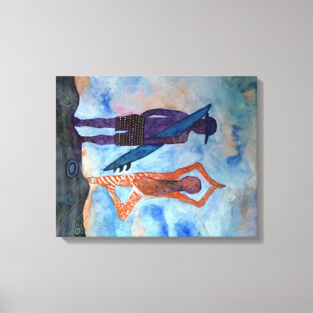 Coola yoga Surfa Sunset Single Print Canvastryck (Framsida)