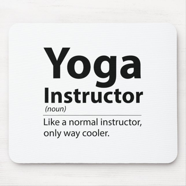 Coola yogainstruktör definition rolig yogafan  musmatta (Framsidan)