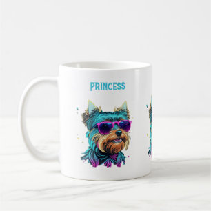Coola Yorkie Hund med solglasögon Kaffemugg