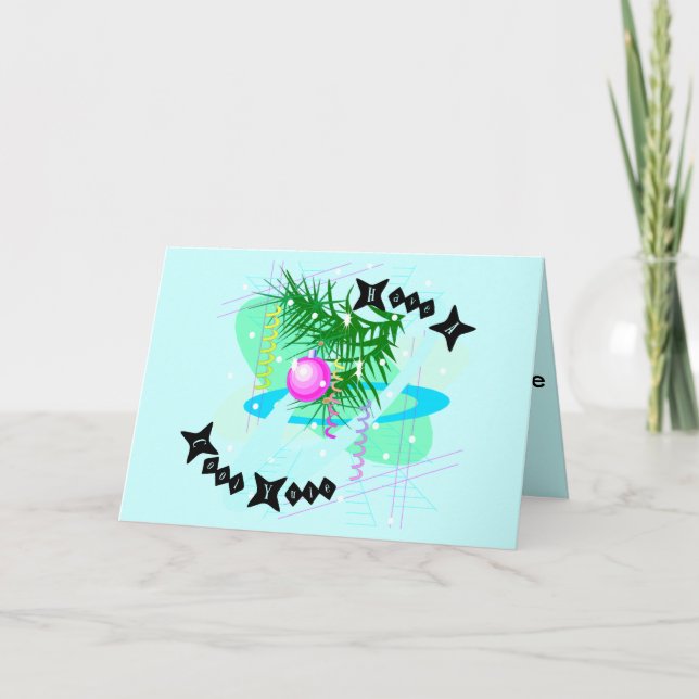 Coola Yule-hälsningskort Helgkort (Framsida)