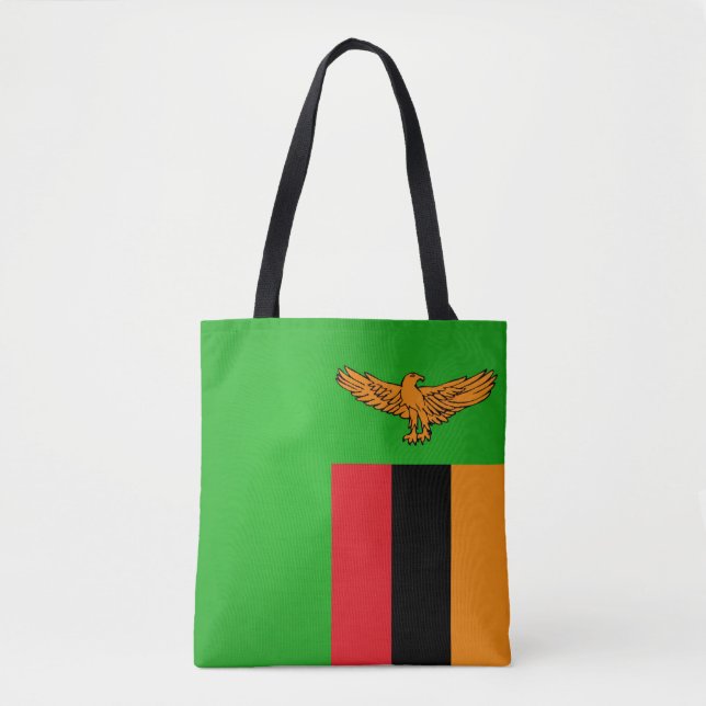Coola Zambia Flagga Mode Tygkasse (Framsida)