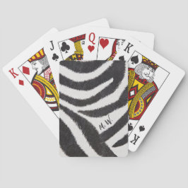 Coola Zebra Design Original Monogram Classic Casinokort