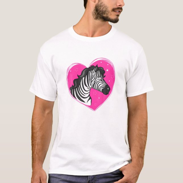 Coola Zebra Fuuny Hipster Zebra Animals Älskare He T Shirt (Framsida)