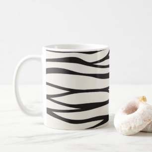 Coola zebra mönstrad rand cafe mugg