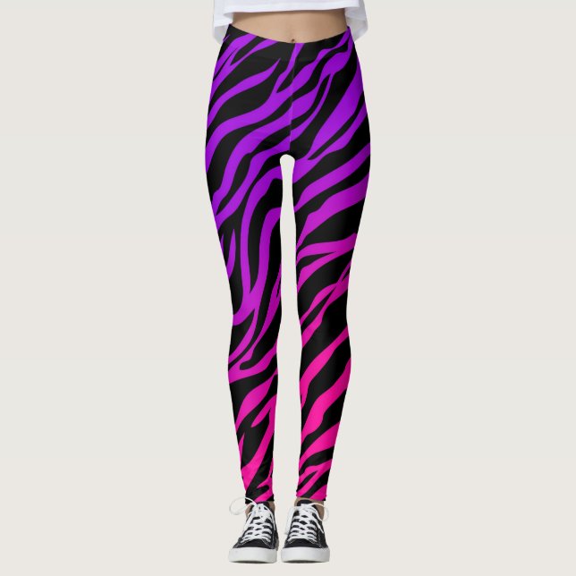 Coola Zebra tryck Leggings (Framsida)