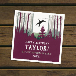 Coola Zipline Forest Burgundy Exdoor Greenery Pappersservett