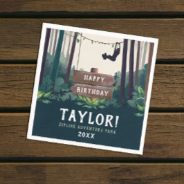 Coola Ziplining Forest Birthday Exdoor Greenery Pappersservett