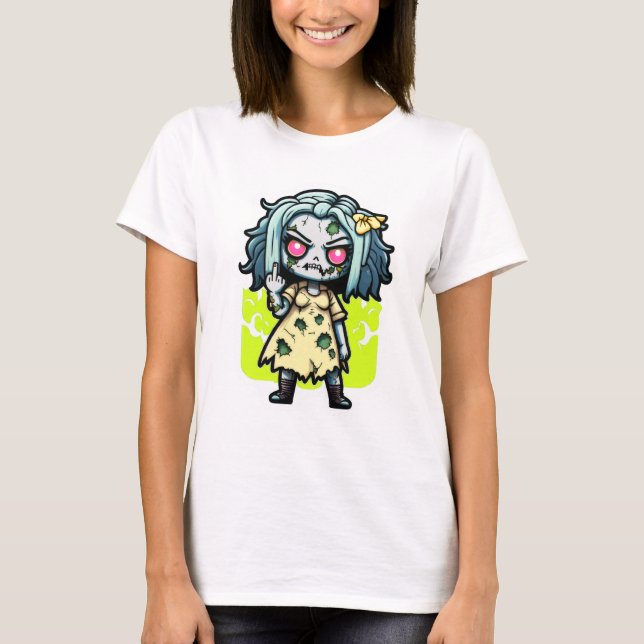 coola ZOMBIE GIRL halloween Brat - lätt kostym T Shirt (Framsida)