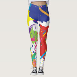 Coolan abstrakt Splatter Paint Vector Digital Art Leggings
