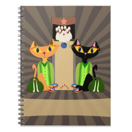 Coolan Alley Cats Roligt Bowling Pets Design Anteckningsbok