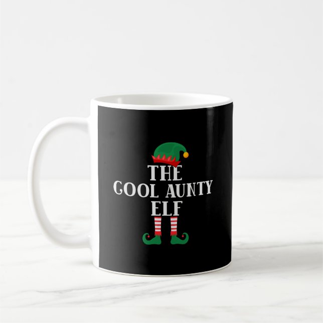 Coolan Aunty Elf Funny jul Kaffemugg (Vänster)