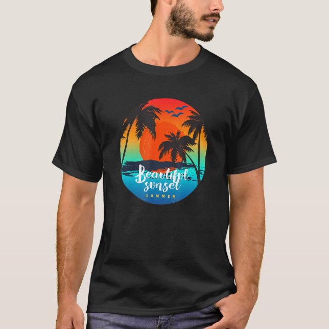 Coolan Beach Vibes, vacker sommartid T Shirt (Framsida)