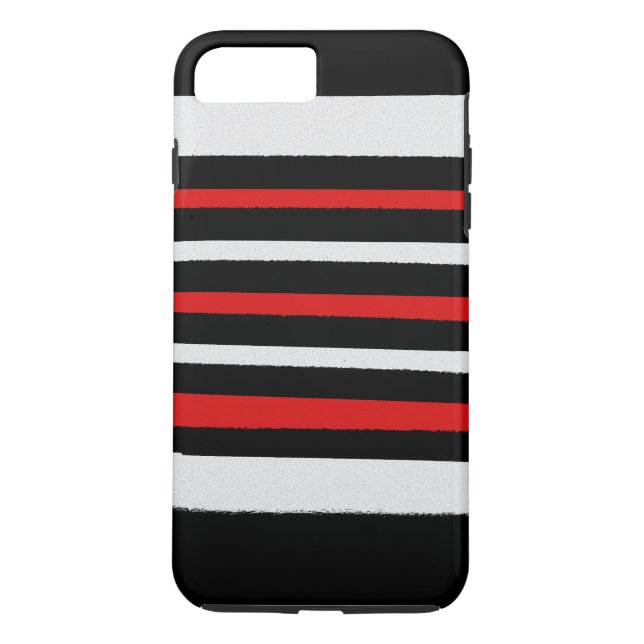 Coolan Black White Red Rand Simple Mönster Case-Mate iPhone Skal (Baksida)