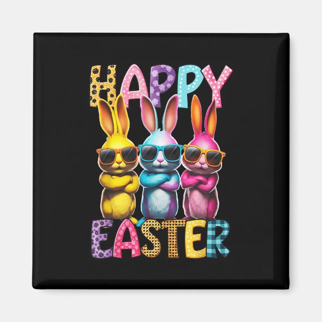 Coolan Bunnies Glad påsk Kids Påskhare Magnet (Framsidan)