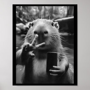 Coolan Capybara Gifts Capybara Selfie Manar Wom Poster