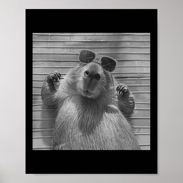 Coolan Capybara Gifts Capybara Selfie Manar Wom Poster (Framsidan)
