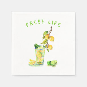 Coolan Drink Lemonade Party, färsk Lemon Juice Pappersservett