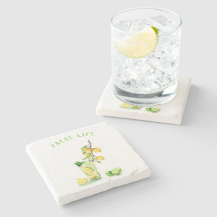 Coolan Drink Lemonade Party, färsk Lemon Juice Stenunderlägg
