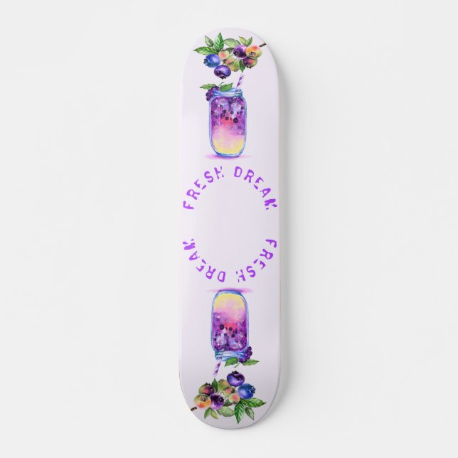 Coolan Drink-skateboard (blåbärssaft) Mini Skateboard Bräda 18,5 Cm (Framsida)