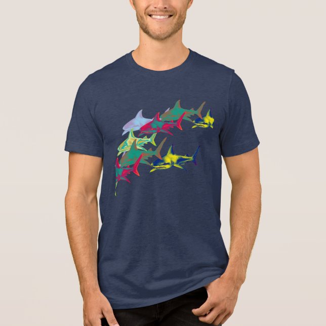 Coolan Färg Sharks T Shirt (Framsida)