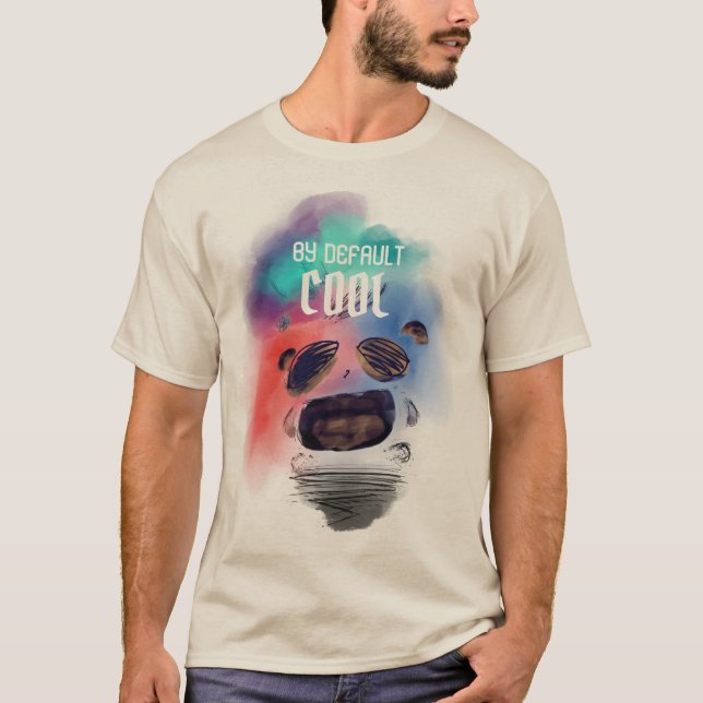 Coolan Färgvattenfärgspanda Sketck som standard T Shirt (Framsida)