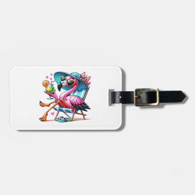 Coolan Flamingo Sommar Bagagebricka (Horisontell Framsida)