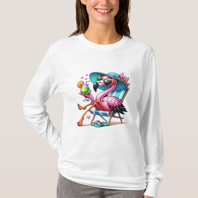 Coolan Flamingo Sommar T Shirt (Framsida)