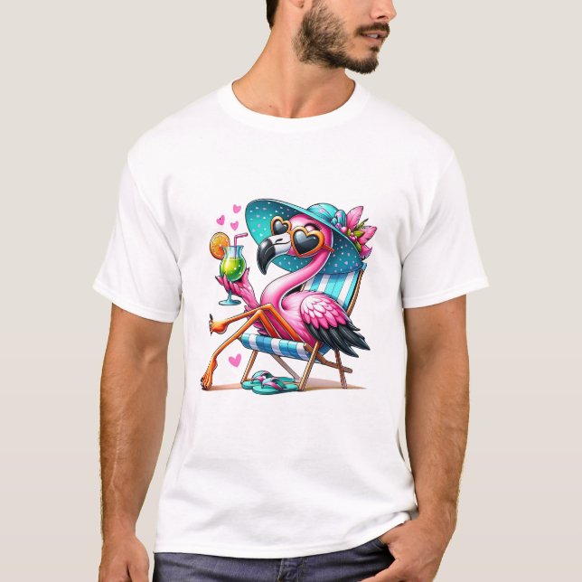 Coolan Flamingo Sommar T Shirt (Framsida)