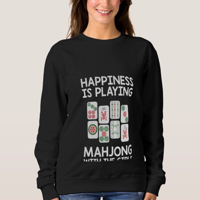 Coolan för kvinnans Funny Mahjong spelar Mah T Shirt (Framsida)
