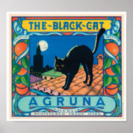 Coolan för Vintagen Orange i Black Cat Agruna Vale Poster