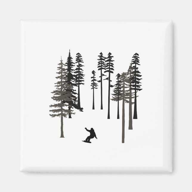 Coolan Freestyle Snowboarder i Tall Pi Magnet (Framsidan)