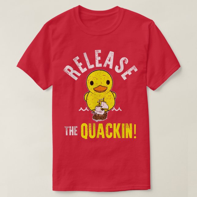COOLAN FRIGÖR Gulten QUACKIN Rubber Anka-MISSLYFT  T Shirt (Design framsida)
