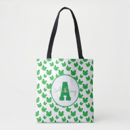 Coolan Froggy Monogram Template Kids Back to schoo Tygkasse