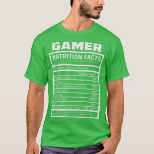 COOLAN GAMMER NUTRITIONAL FAACTS - spelvideospel F T Shirt