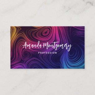 Coolan Groovy Abstrakt Swirls and Circles Visitkort