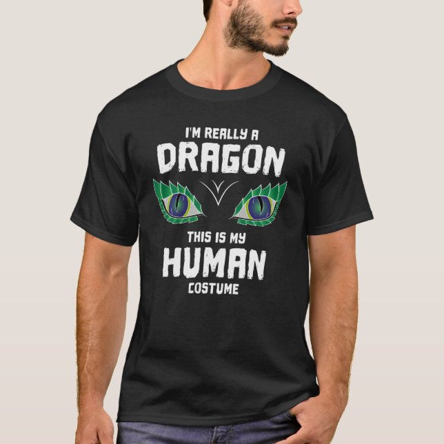 Coolan Halloween Tee hos människa Costume Dragon M (Framsida)
